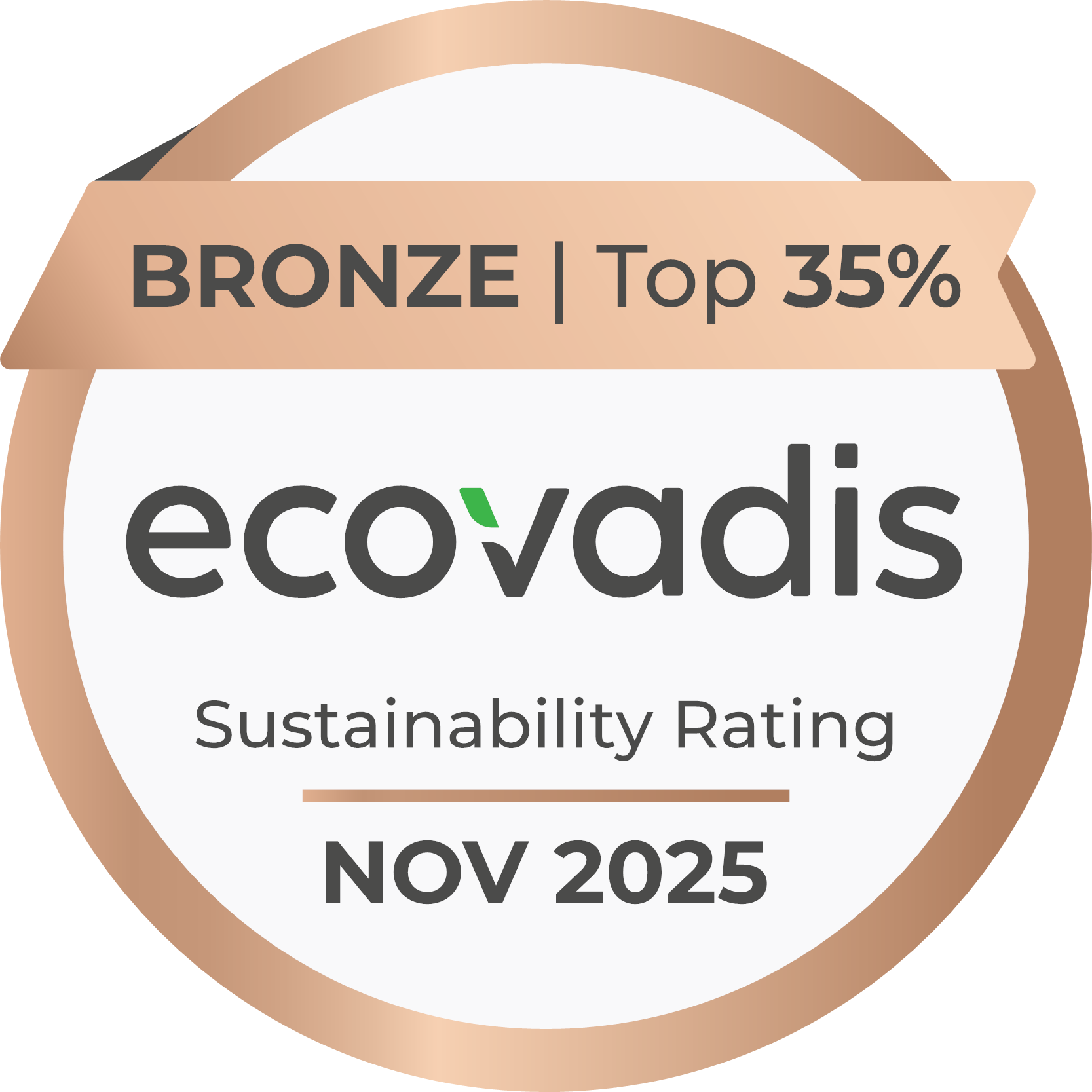 2021 Ecovadis Sustainability rating Brons